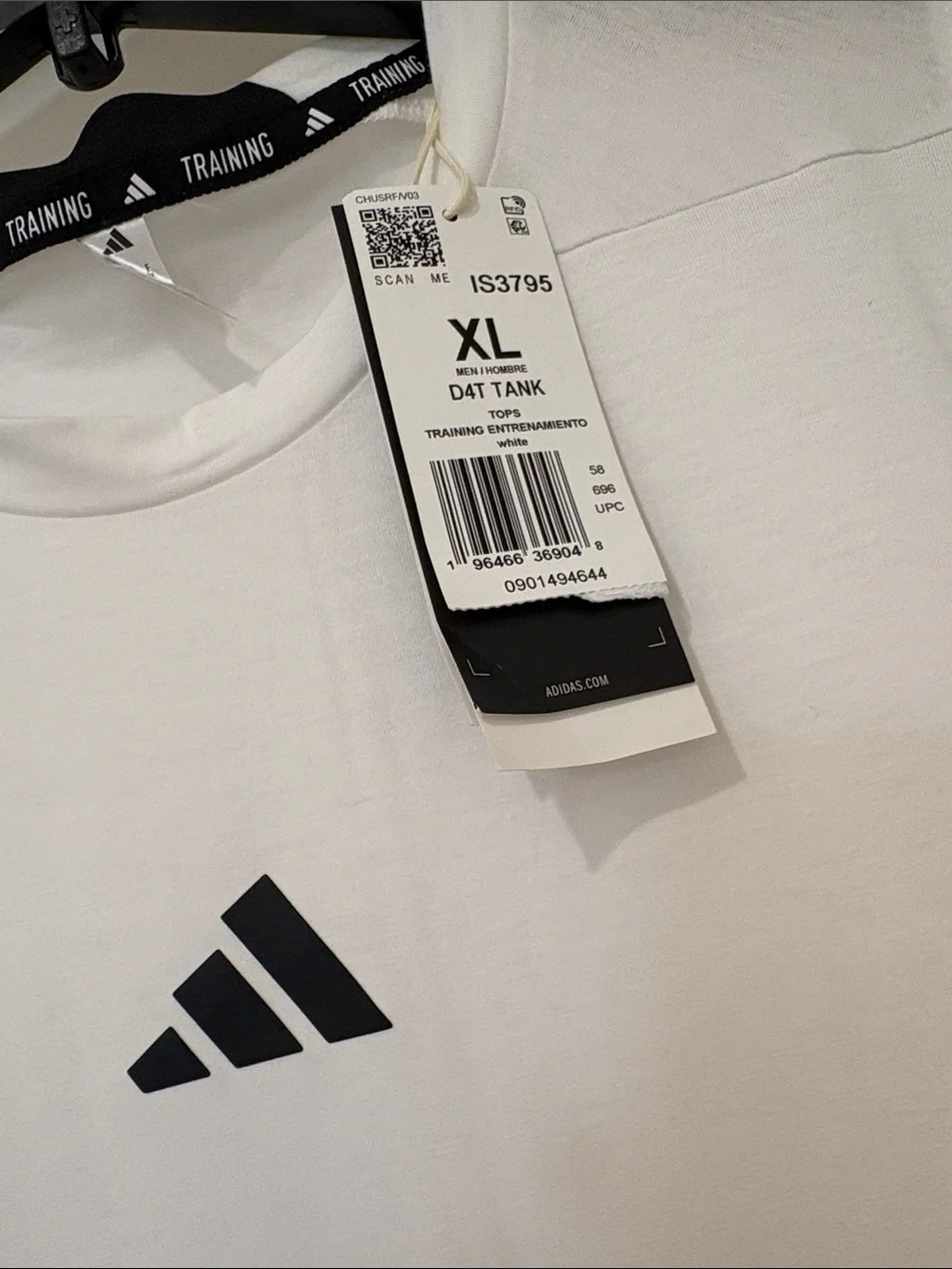 NWT [adidas] Designed For Training Workout Sleeveless Tank Top in White Men’s XL